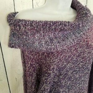 Purple Cable Knit Sweater